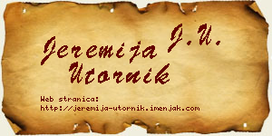 Jeremija Utornik vizit kartica